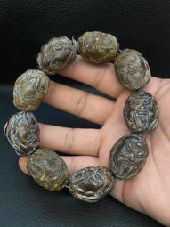 滿風化老牛角如來佛頭賜福手串男！精美古法立體雕刻！精品玉化老446 歷史價格詳細信息
