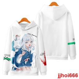 動漫鯊魚娘Gawr Gura噶嗚古拉hololive長袖T恤vtuber二次元痛衣服 歷史價格詳細信息