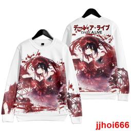 約會大作戰周邊 時崎狂三 夜刀神十香cos短袖T恤夏季動漫痛衣服黑#皇運 歷史價格詳細信息