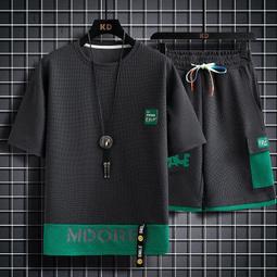 華夫格男士休閒短袖長褲套裝 歷史價格詳細信息