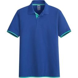 夏季男士短袖T恤 撞色翻領POLO衫 帥氣韓版緊身男裝青年短袖上衣服-22號穿搭 歷史價格詳細信息