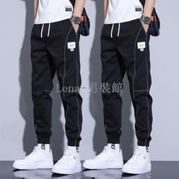 休閑褲男夏季薄款寬松束腳抽繩九分褲潮牌冰絲速幹垂感運動長褲子 歷史價格詳細信息