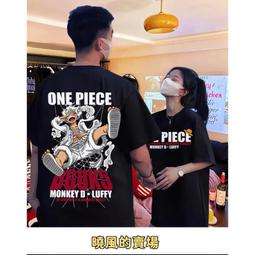 海賊王短袖男女日系動漫路飛索隆T恤寬松純棉半袖青少年學生衣服#男裝 歷史價格詳細信息