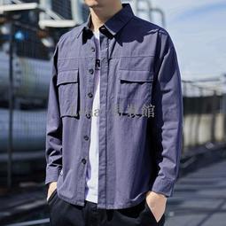 韓版寬鬆休閒襯衫 男生襯衫 男生上衣 襯衫男 男生衣著  M-4L 工裝長袖襯衫 薄外套男士 長袖襯衫外套男天天精 歷史價格詳細信息
