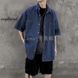 港風ins襯衫男短袖韓版純色工裝襯衣潮流夏季薄款五分半袖日系 歷史價格詳細信息