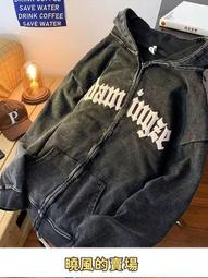 連帽外套 美式復古電繡文字 寬鬆落肩 連帽T 情侶款【TJJ3563】現貨＋預購 歷史價格詳細信息