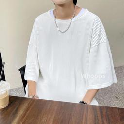 冰絲垂墜感T恤男短袖翻領中年男士polo衫絲光短袖上衣夏季體恤潮流 歷史價格詳細信息