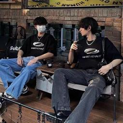 高街純棉寬褲 工裝褲子男 夏季寬鬆大尺碼褲子 潮流休閒長褲 薄款直筒褲 工裝褲 工作褲 男生長褲 直筒褲 男褲子 歷史價格詳細信息