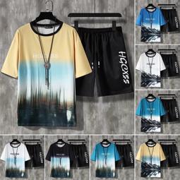 M-5XL 潮流INS BF寬鬆五分袖休閒百搭T恤 男短袖  大學T 體恤 Tee 潮T 時尚 帥氣滿印花短T-MINTS名仕男裝 歷史價格詳細信息