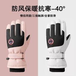現貨 女士秋冬季滑雪手套保暖冬天戶外騎行防風防潑水觸屏包指加厚手套簡約 歷史價格詳細信息