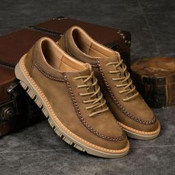 工裝潮鞋真皮低幫休閒2023新款秋季勞保戶外沙漠厚底增高馬丁靴男 歷史價格詳細信息