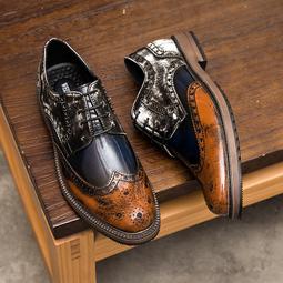 男士布洛克雕花休閒復古尚做舊皮鞋馬丁皮鞋48特大尺碼鱷魚紋皮鞋工作上班職業男皮鞋 歷史價格詳細信息