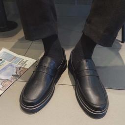 小皮男童英倫風平跟復古配子單2025春秋新款一腳蹬黑色 歷史價格詳細信息