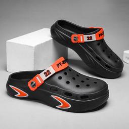 夏日防水洞洞鞋 大碼厚底拖鞋 高彈力輕量拖鞋 外穿男生休閒涼鞋 英倫風印花男休閒拖鞋 大尺碼兩穿拖鞋 歷史價格詳細信息