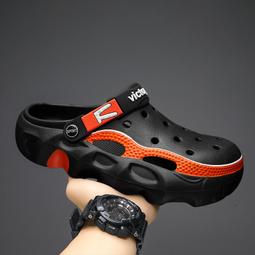 涼鞋 男 厚底踩屎感 洞洞鞋 男款外穿防滑耐磨增高 上班新款 男士包頭鞋 歷史價格詳細信息