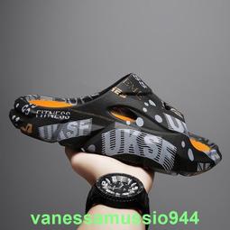 一字拖男士夏季外穿防滑耐磨厚底沙灘潮流增高超軟踩屎感涼拖 歷史價格詳細信息