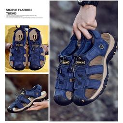 【大尺碼】涼鞋 英倫風復古真皮涼鞋 大尺碼涼鞋 美式工裝涼拖鞋男 時尚厚底休閒涼鞋 輕便防滑男涼鞋 大碼戶外款運動涼鞋 歷史價格詳細信息