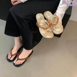 夾腳拖鞋女 平底涼拖鞋 夾腳拖 新款網紅韓版水鑽夾腳拖 防水 時尚百搭少女心平底拖鞋 沙灘拖鞋-鑫星精選 歷史價格詳細信息