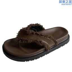 松糕厚底人字拖女夏季外穿2024新款高級感時尚海邊沙灘夾腳涼拖鞋 歷史價格詳細信息