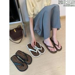 夾腳拖鞋女 平底涼拖鞋 夾腳拖 新款網紅韓版水鑽夾腳拖 防水 時尚百搭少女心平底拖鞋 沙灘拖鞋-鑫星精選 歷史價格詳細信息