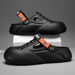 洞洞鞋 踩屎感 涼鞋 男士洞洞鞋 2023新款 防滑厚底 休閒外穿 韓版 沙灘拖鞋 包頭拖鞋男 軟底拖鞋 歷史價格詳細信息