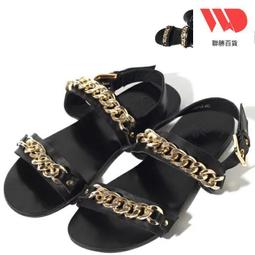 韓風休閒雅痞時尚 走秀尖端金銀黑鏈條真皮牛皮鞋涼鞋皮鞋拖鞋沙灘鞋38-44【F008-3】 價格比較,價格查詢,歷史價格詳細信息
