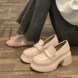 秋冬英倫小皮鞋女2023新款復古平底單鞋女一腳蹬樂福鞋休閒鞋女鞋 歷史價格詳細信息