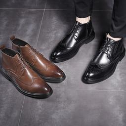 【&sect; 衫衫飾飾 &sect;】00088【38-44碼】銘品龐克男軍靴子潮流尖頭皮鞋黑色皮靴馬丁靴韓版時尚男士皮靴高幫鞋男靴子8S 歷史價格詳細信息