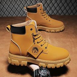 【免運】馬丁靴 男鞋 中筒靴 工作靴 皮靴 工裝靴 馬丁靴男秋季潮流復古高幫鞋 真皮休閑短靴 英倫風加絨中幫工裝靴子 歷史價格詳細信息