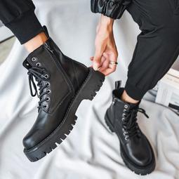 馬丁靴男2023秋季新款高幫英倫風機車大黃靴戶外防滑耐磨工裝靴子 歷史價格詳細信息