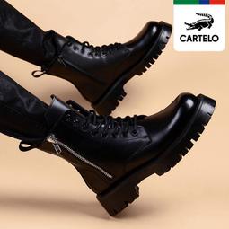 馬丁靴 男靴 靴子 男 高檔增高馬丁靴男中幫高街新款短靴男中幫休閑百搭工裝靴子男 歷史價格詳細信息