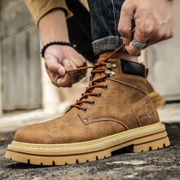 真皮男鞋高筒馬丁靴秋冬加絨保暖棉鞋純牛皮百搭休閒皮靴拉鍊套腳 歷史價格詳細信息