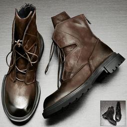 《 J.ST 》傑仕潮 - 時尚雅痞潮流酷帥雙拉鍊設計真皮牛皮中筒馬丁靴軍靴男靴子機車靴皮鞋38-43【S6516-2】 歷史價格詳細信息