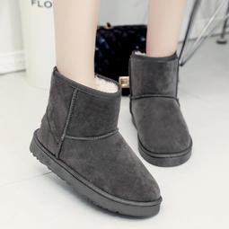 雪靴 雪地靴女2021冬季新款韓版百搭平底短靴皮毛一體加絨加厚保暖棉xie八 歷史價格詳細信息