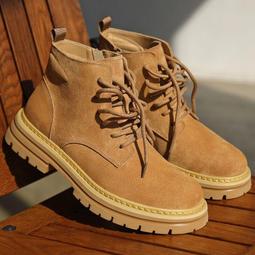 【免運】馬丁靴 男鞋 中筒靴 工作靴 皮靴 工裝靴 馬丁靴男秋季潮流復古高幫鞋 真皮休閑短靴 英倫風加絨中幫工裝靴子 歷史價格詳細信息