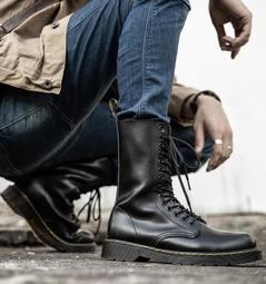 靴子男冬季大碼牛皮馬丁靴男戶外運動高幫鞋男大黃靴工裝男靴 歷史價格詳細信息
