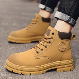 馬丁靴男高幫靴英倫風靴子ins情侶款韓版工裝靴 歷史價格詳細信息