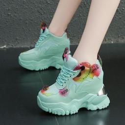 厚底內增高網面老爹鞋女2024年春季新款時尚百搭透氣休閒運動女鞋 歷史價格詳細信息