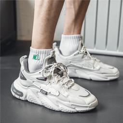 運動鞋男 厚底百搭老爹鞋 網面透氣男鞋 低筒綁帶慢跑鞋 高彈運動休閒鞋 舒適韓版學生鞋 皮面學院風潮鞋 歷史價格詳細信息