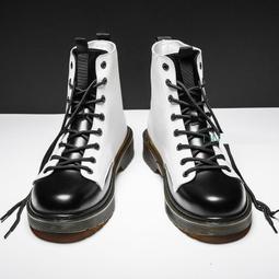 英倫風騎行靴彈力長靴高筒靴繫帶真皮顯瘦黑色小個子少女機車靴女 歷史價格詳細信息