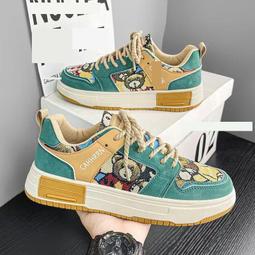 男鞋子潮鞋低幫休閒運動2024新款小白鞋透氣韓版厚底小眾板鞋 歷史價格詳細信息