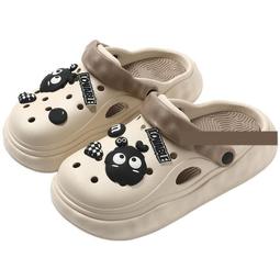 熱賣踩屎感洞洞鞋男夏開車防滑軟底包頭沙灘鞋潮涼鞋室外拖鞋男士外穿 歷史價格詳細信息