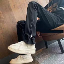 黑色微喇直筒牛仔褲男寬鬆潮流垂感黑色褲子男百搭休閒拖地褲ins 歷史價格詳細信息