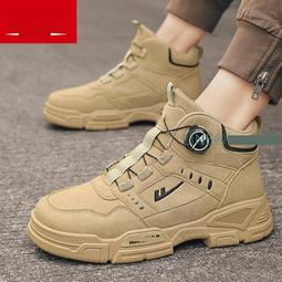 2024秋冬新款男鞋高幫皮鞋男英倫商務正裝休閒鞋中幫皮靴棕色短靴 歷史價格詳細信息