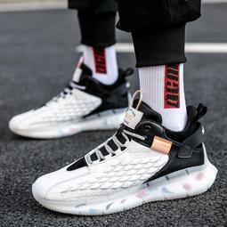 熱賣現貨 男鞋 秋季透氣籃球運動鞋 潮流網面厚底男士休閑百搭學生鞋子男冬季 歷史價格詳細信息