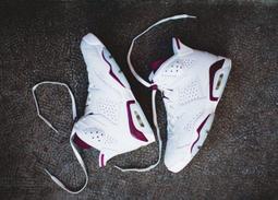 S.G AIR JORDAN 6 RETRO MAROON BG GS 白 紅 復刻 老屁股 女鞋 384665-116 歷史價格詳細信息