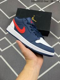 耐吉 Nike Air Jordan 1 Low &quot;USA&quot; 愛國者 AJ1 藍紅 籃球鞋 價格比較,價格查詢,歷史價格詳細信息