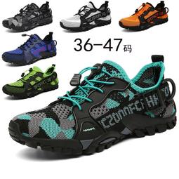 戶外登山溯溪 夏季男網男真皮透氣網面運動防滑軟底戶外登山大碼防水沙灘涉水懶人釣魚海灘 歷史價格詳細信息