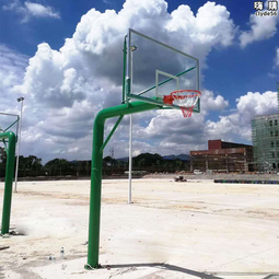 地埋單臂籃球架  學校固定大方管籃球架體育館籃球場球架 歷史價格詳細信息
