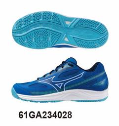 Mizuno 美津濃 網球鞋 Break Shot 4 AC 男鞋 藍 白 網布 皮革 抓地 運動鞋 61GA2340-28 歷史價格詳細信息